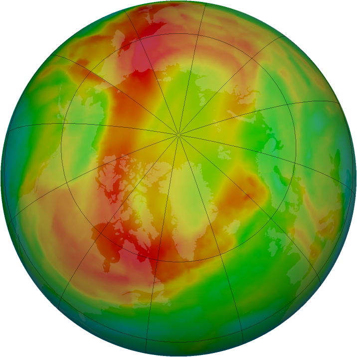 Arctic ozone map for 27 February 2015